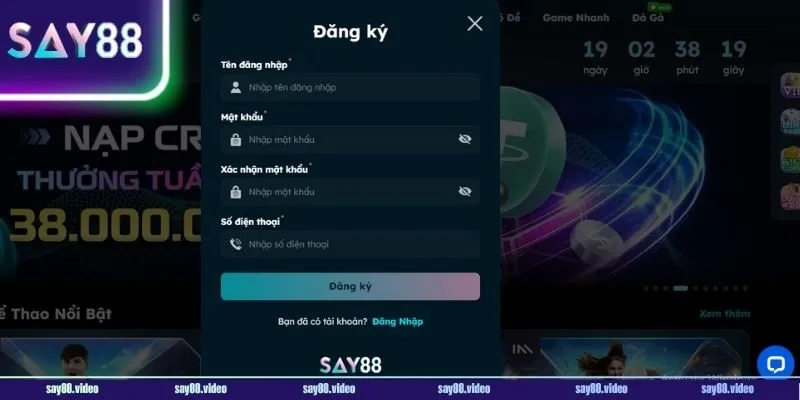 Hướng dẫn các bước đăng ký và chơi game tại Say88